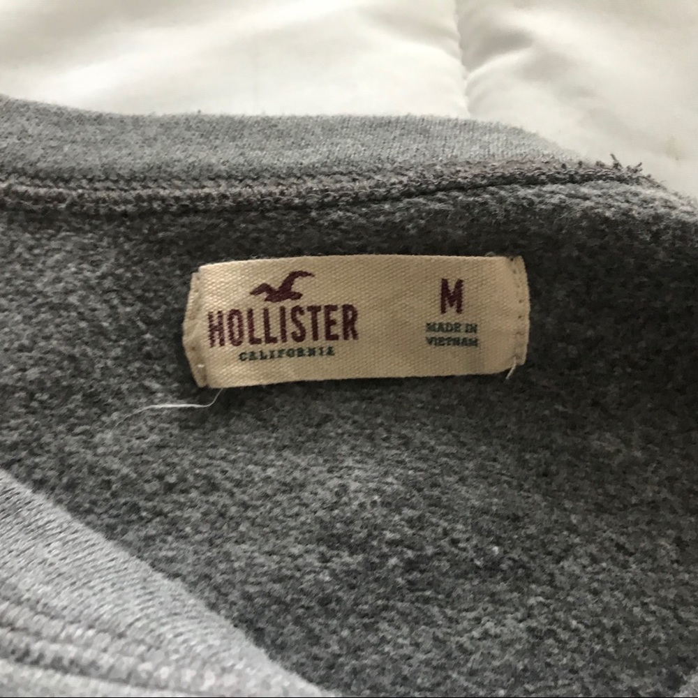 Hollister Sweatshirt Blue Grey Top Size Medium - Picture 6 of 6
